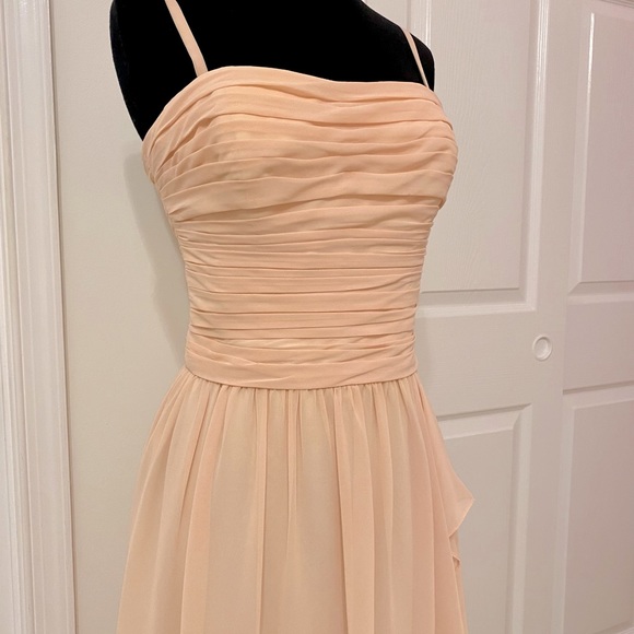 90s style Lauren Ralph Lauren Chiffon Cocktail Dress - 2 - Pale Pink - Picture 3 of 7